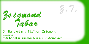 zsigmond tabor business card